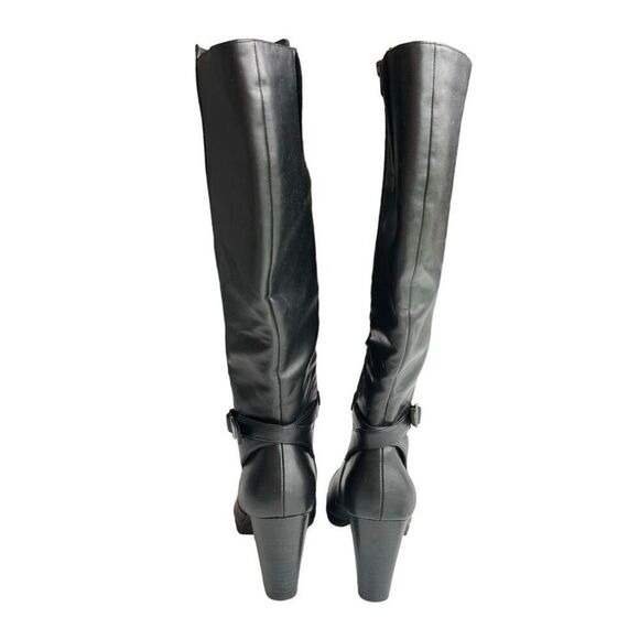 Andrew Geller Black Kora Thigh High Heeled Boots Memory Foam Women’s 8.5M - Picture 4 of 6
